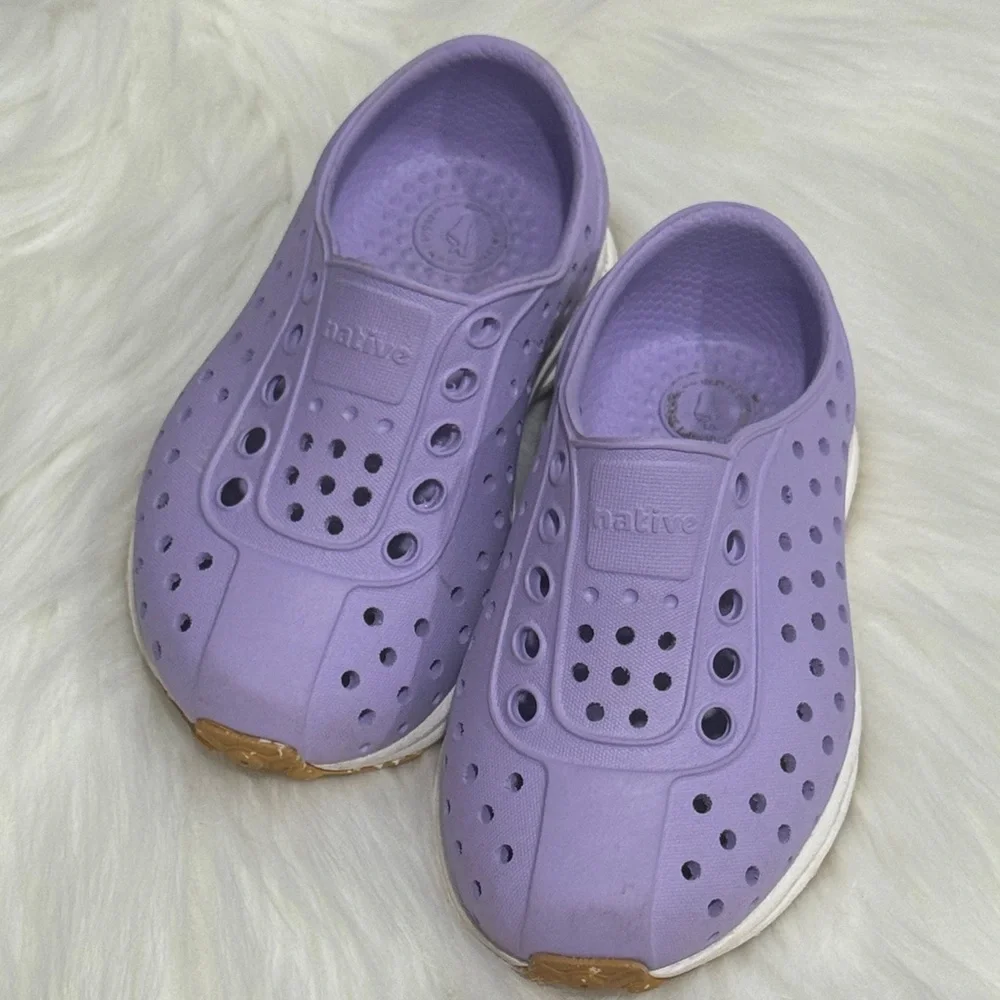 Native Baby Girls Lavender Slip on Shoes